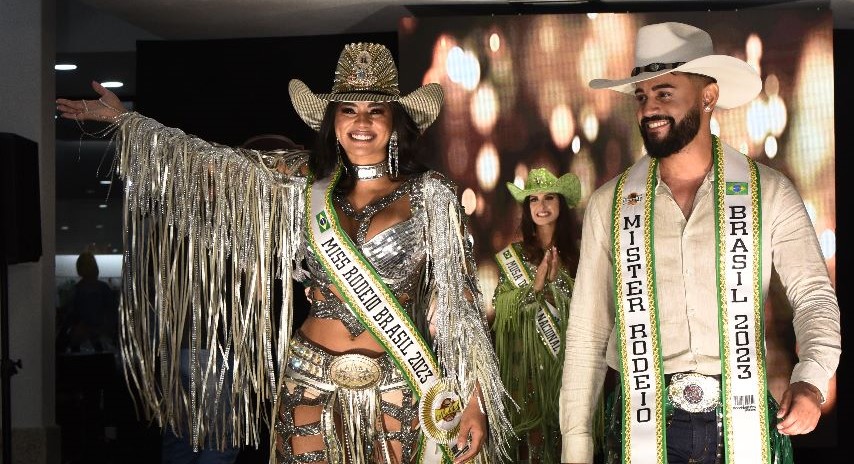 Atuais Miss e Mister Rodeio Brasil se encontram com a Miss Rodeio América  2023 na Festa do Peão de Barretos