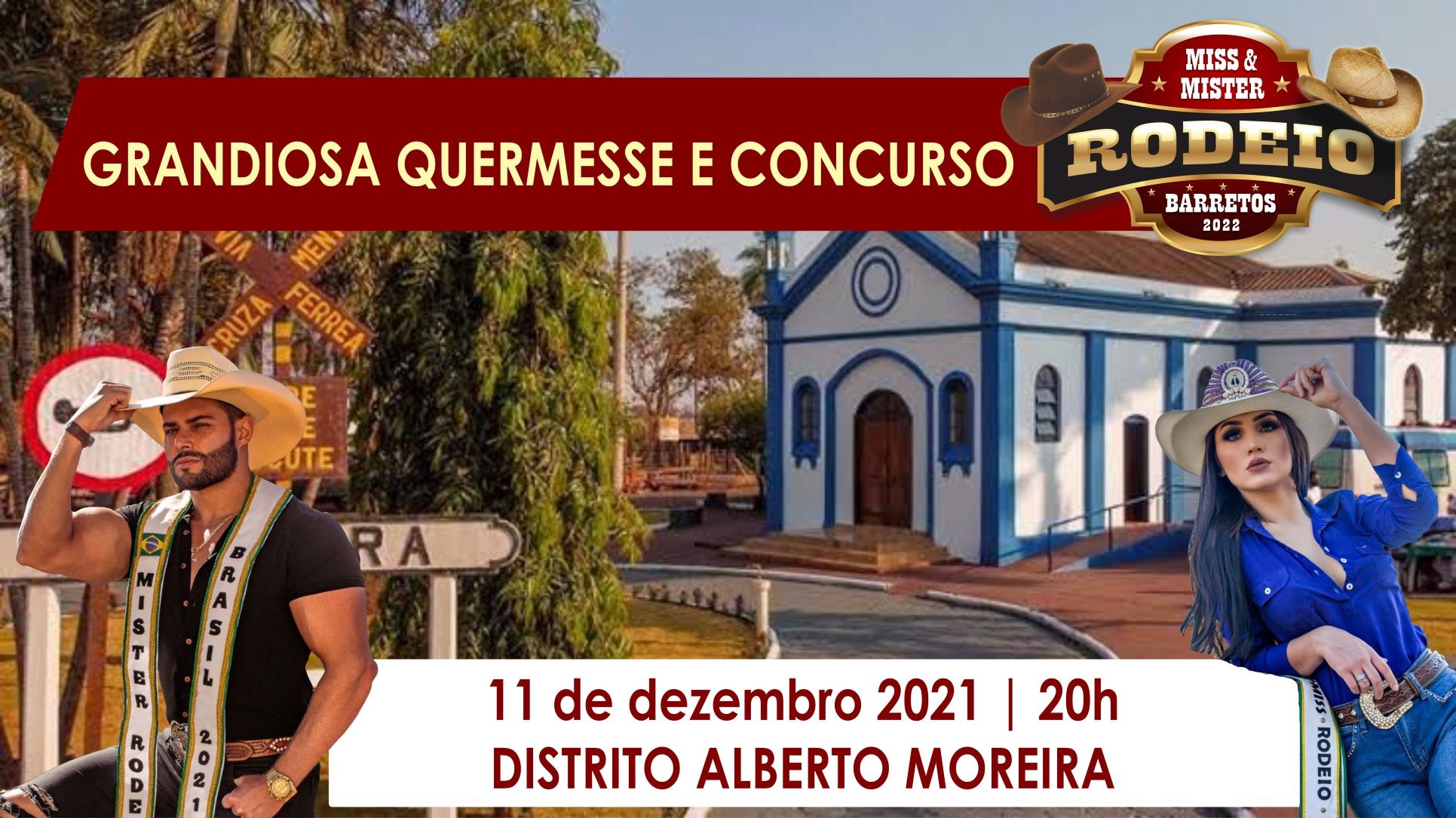 Miss & Mister Rodeio Barretos 2022 serão eleitos durante quermesse em Alberto Moreira no dia 11 de dezembro